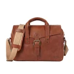 Walker Leather Briefcase Brown Bag