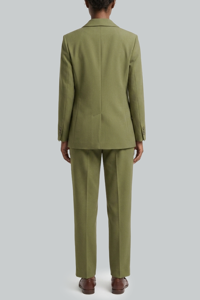 Olive Green Two Button Oversized Suit For Womens Olive Green Two Button Oversized Suit For Womens